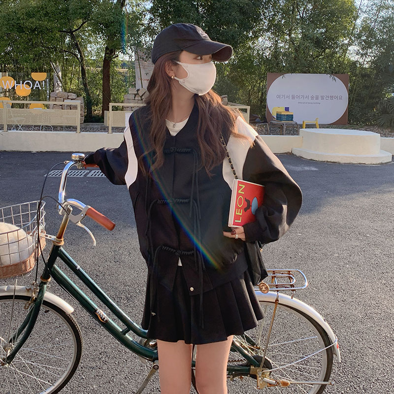 原创风棒球服春秋女士学生外套宽松百搭现货P135K188,女装短外套,铱本正襟
