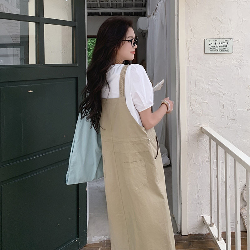 背带裙棉T二件套新款现货P135K198,女装连衣裙,铱本正襟