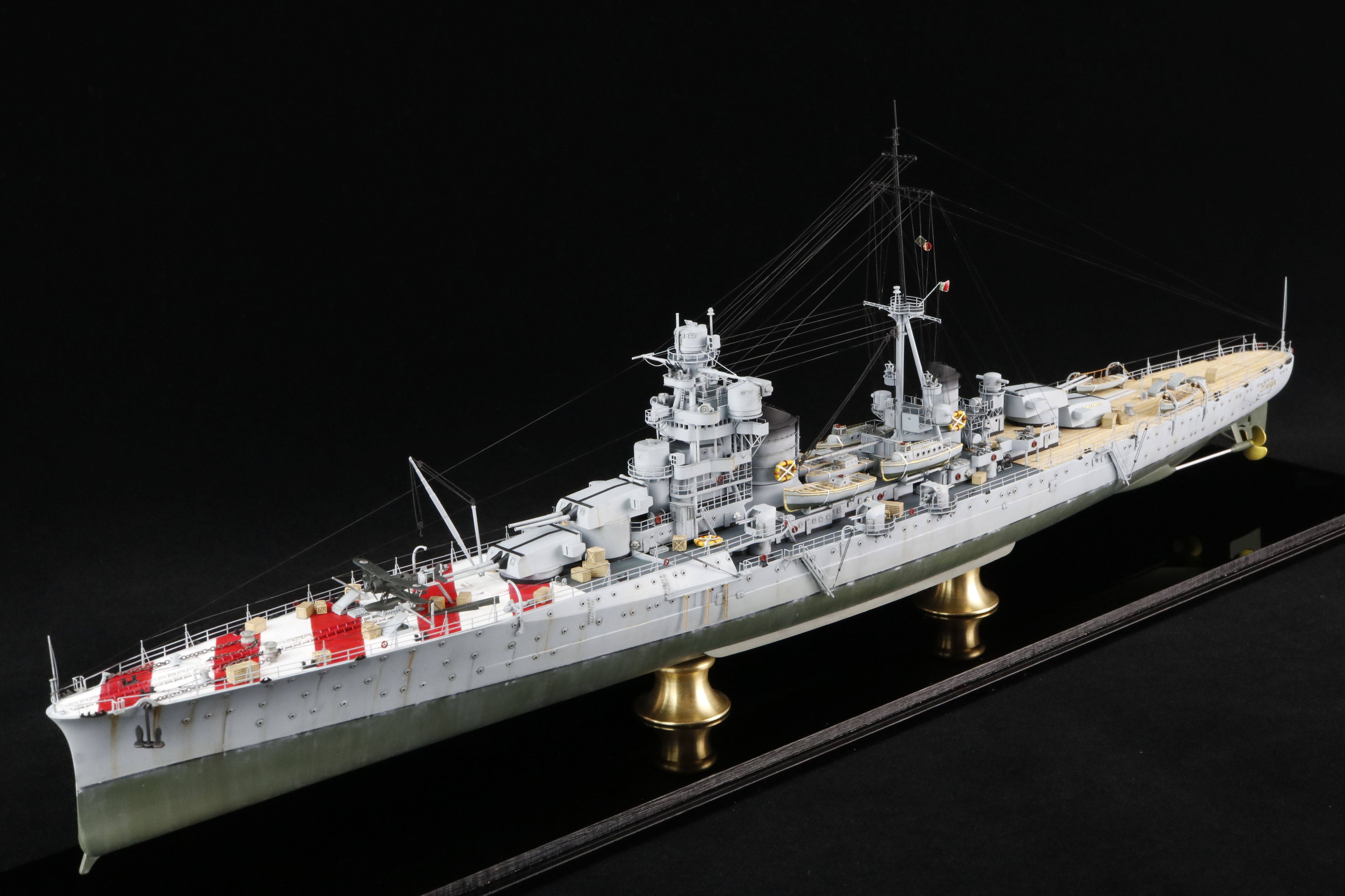 【模匠】1/350号手05347意大利海军扎拉号重型巡洋舰套改成品代工