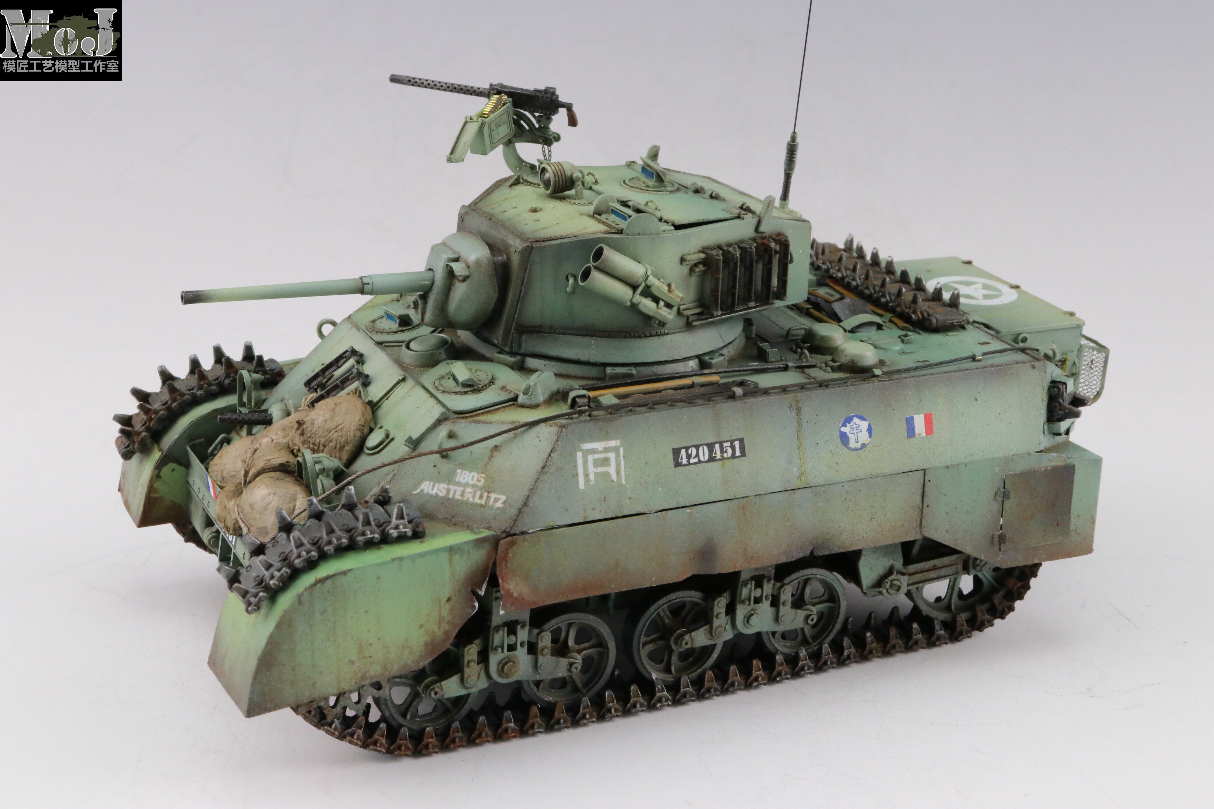 【模匠】afv 35053 1/35 美国m3a3斯图亚特轻型坦克超改 成品代工