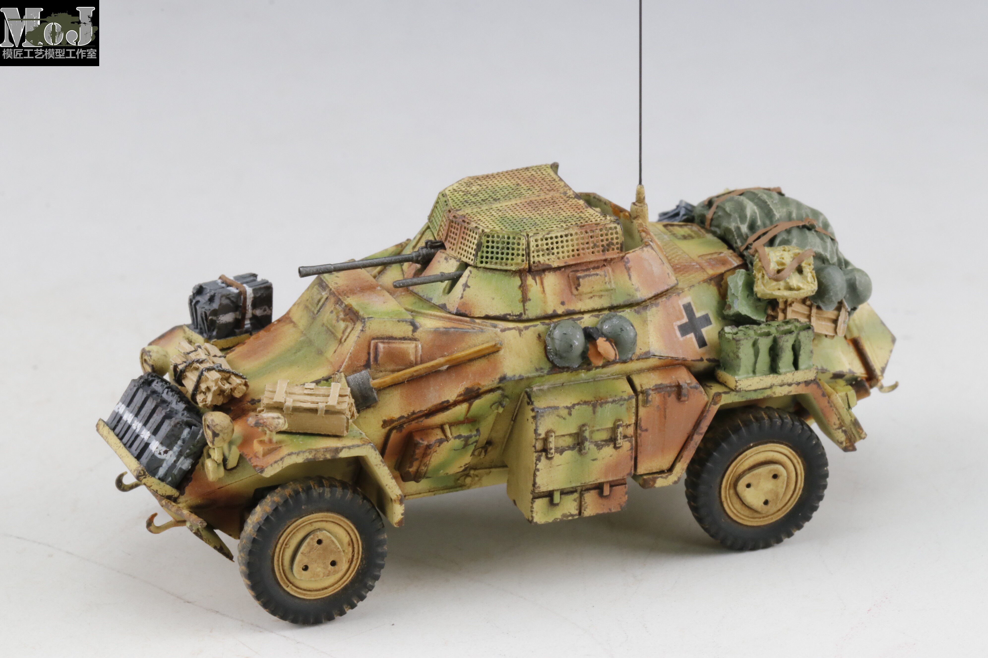 【模匠】1/72威龙7393德国222四轮装甲车 成品代工