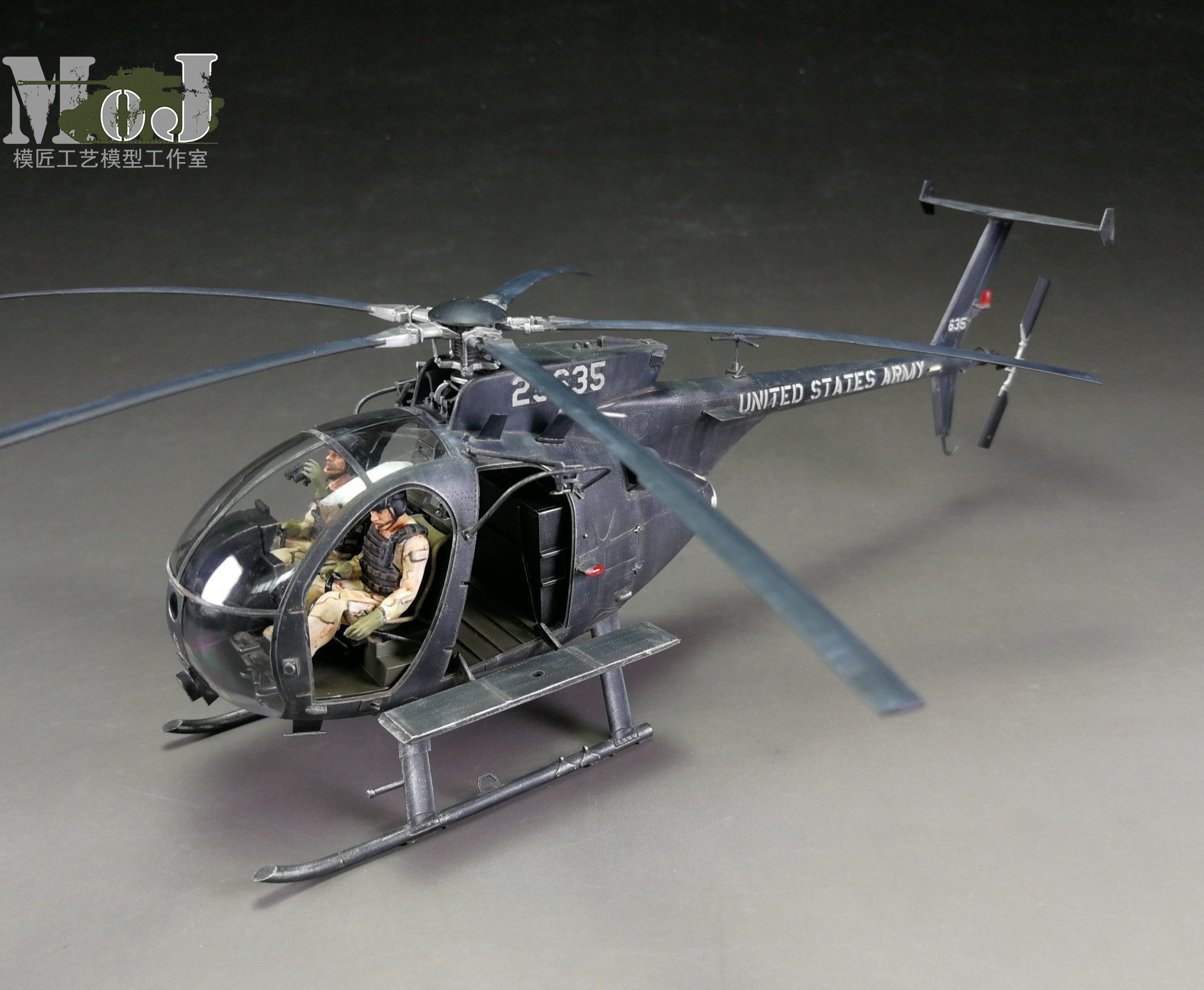 【模匠】1/35小鸟50003 AH-6J/MH-6J轻型攻击直升机 成品代工