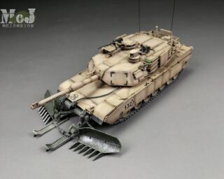 【模匠】鹰翔 FH3301 1/72 美国M1A2主战坦克带扫雷犁 成品代工