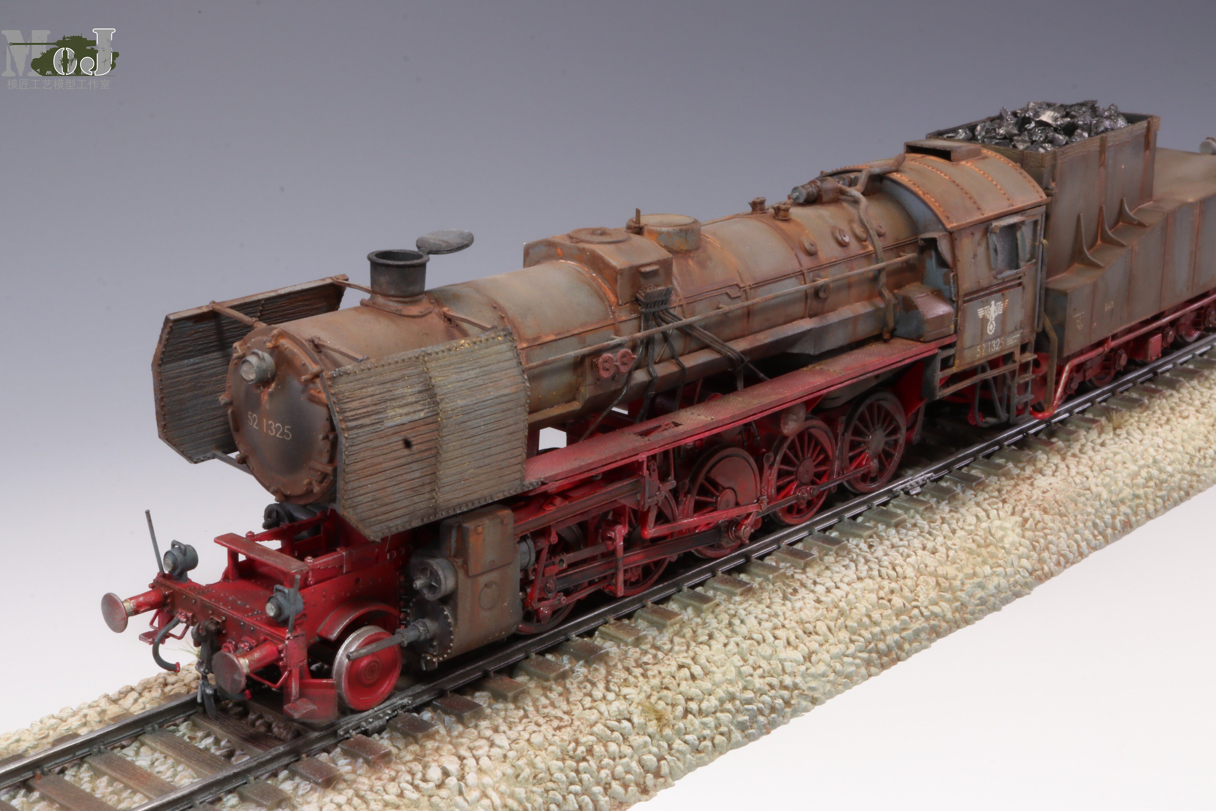 【模匠】1/72小号手 82901德国br52型蒸汽机车火车头 成品代工