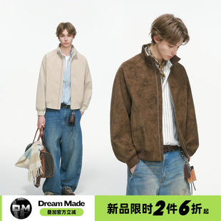 春秋季 Dream 解构机车PU皮衣外套男款 美式 痞帅男生飞行夹克 made