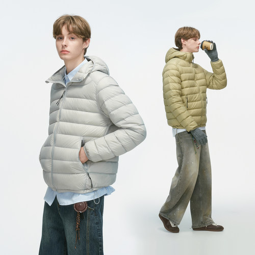 Dream made 90白鸭绒轻薄排骨羽绒服男冬季防寒保暖情侣外套男生