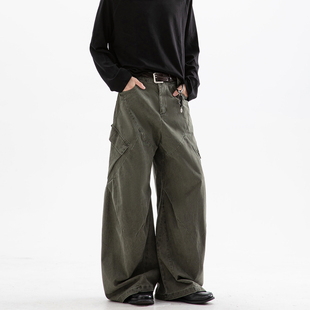 解构高级感大口袋工装 美式 裤 男秋季 子 Dream 直筒阔腿休闲裤 made