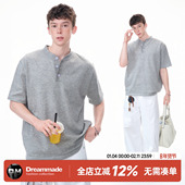 made 正肩针织衫 美式 Dream 复古cleanfit亨利领短袖 T恤男夏季 半袖
