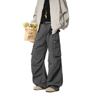 裤 男款 秋冬季 Dream 男生阔腿裤 高街工装 直筒宽松休闲裤 子 made美式