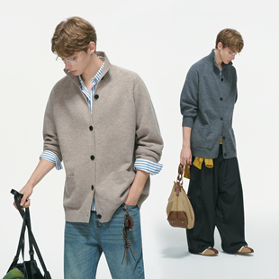 慵懒立领针织衫 Dream 秋冬季 毛衣男款 外套 made老钱风新贵高领开衫