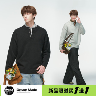made Dream 老钱风亨利领针织毛衣 20点限时买一送一 美式