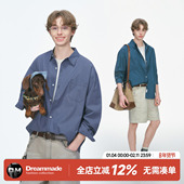 made 男款 美式 Dream 条纹长袖 衬衫 春秋季 高智感休闲男生内搭衬衣