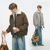 加厚棉服男生冬装 巴恩风羊羔绒PU皮棉衣男冬季 外套 made美式 Dream