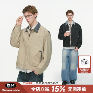 Dream made美式巴恩风短款工装夹克男春秋季新款cleanfit外套男生