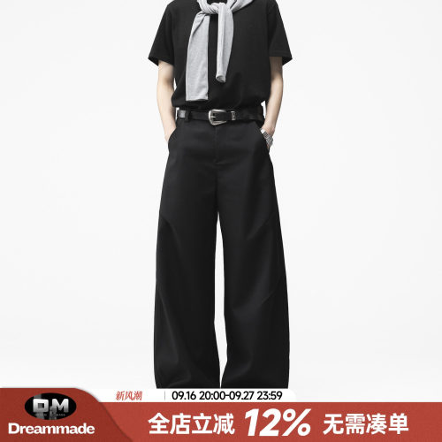 Dream made 美式复古垂感休闲裤男款春夏季宽松直筒西裤高街裤子