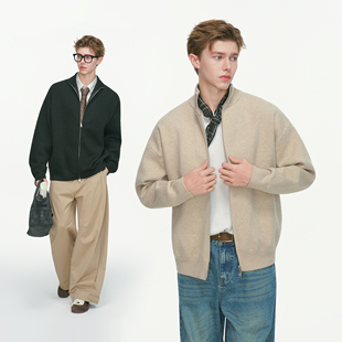 Dream made 美式cleanfit开衫毛衣男款春秋季内搭男生针织衫外套