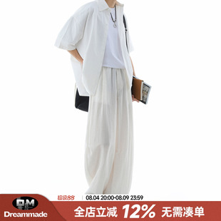 Dream made 老钱风人夫感天丝亚麻休闲裤男夏季薄款透气男生裤子