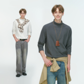 T恤男春秋休闲内搭打底衫 半高领双面德绒解构长袖 上衣 made Dream