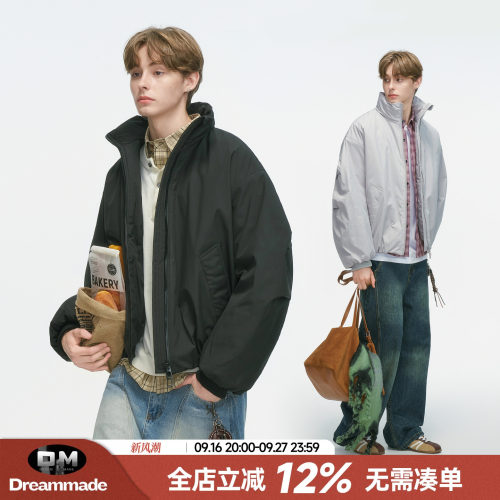 Dream made美式cleanfit立领短款棉服男冬季加厚飞行教练棉衣外套