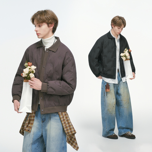 Dream made 美式巴恩风90白鸭绒羽绒服男款冬季加厚男生冬装外套