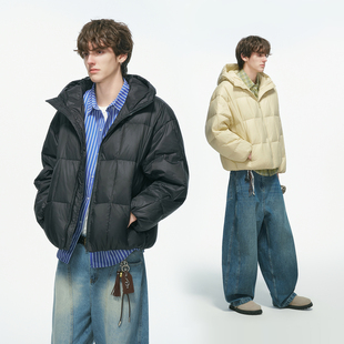 Dream 加厚保暖御寒情侣面包服外套 made90白鸭绒连帽羽绒服男冬季