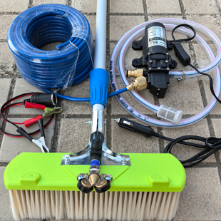 客车大巴车24v洗车神器货车长杆通水刷子12v便携式车载高压清洗机