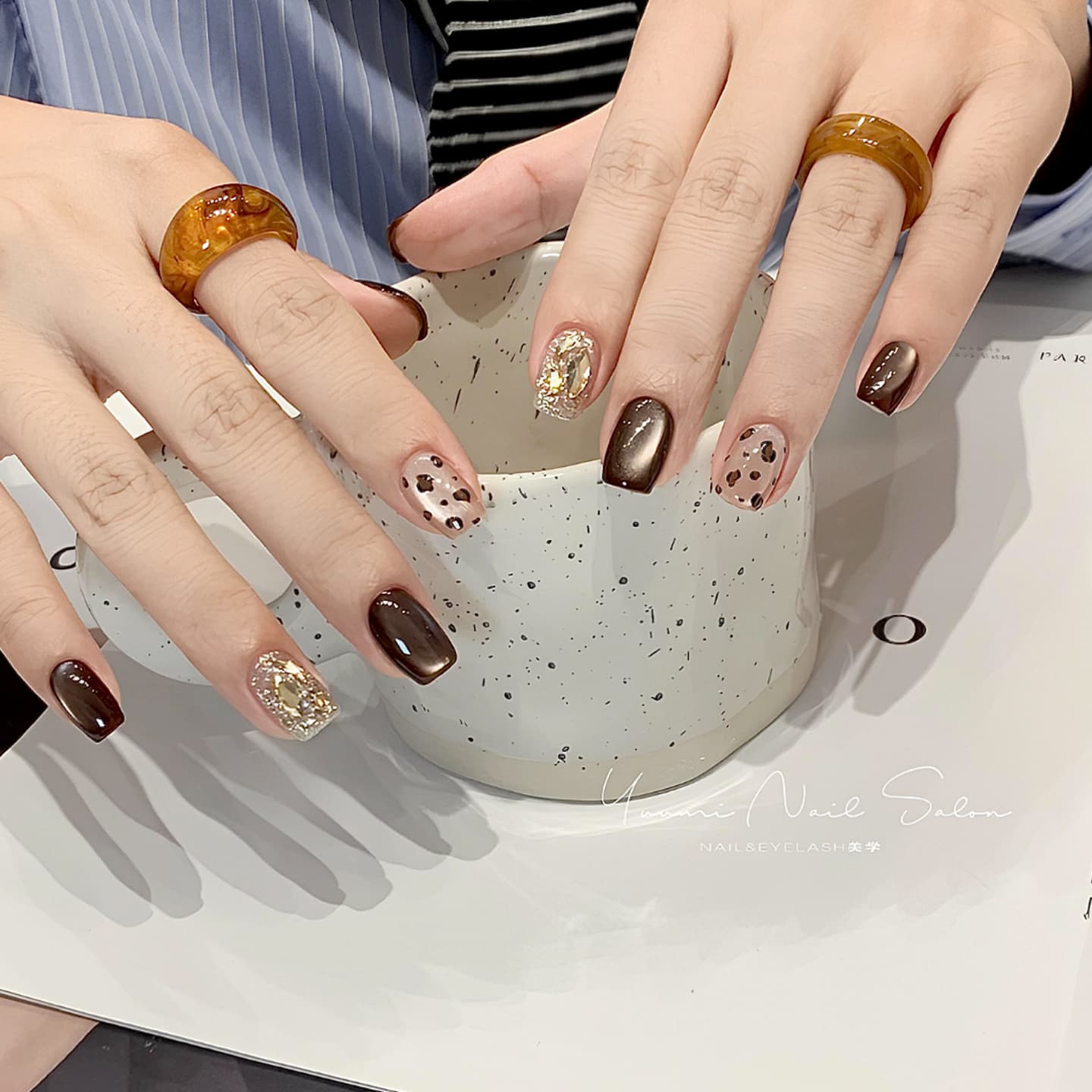 秋冬美拉德手工穿戴甲老钱风