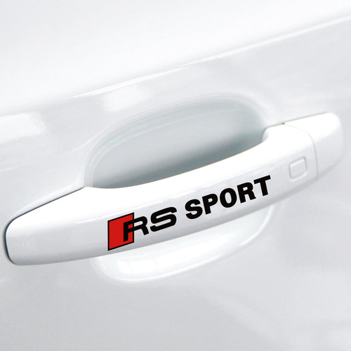 适用于奥迪车贴RS汽车门把手贴纸A1 A3 A4L A5 A6L 改装门拉手