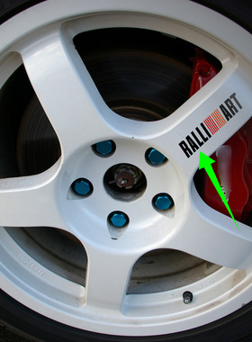 适用于Mitsubishi ralliart wheel decal三菱EVO轮毂汽车贴纸