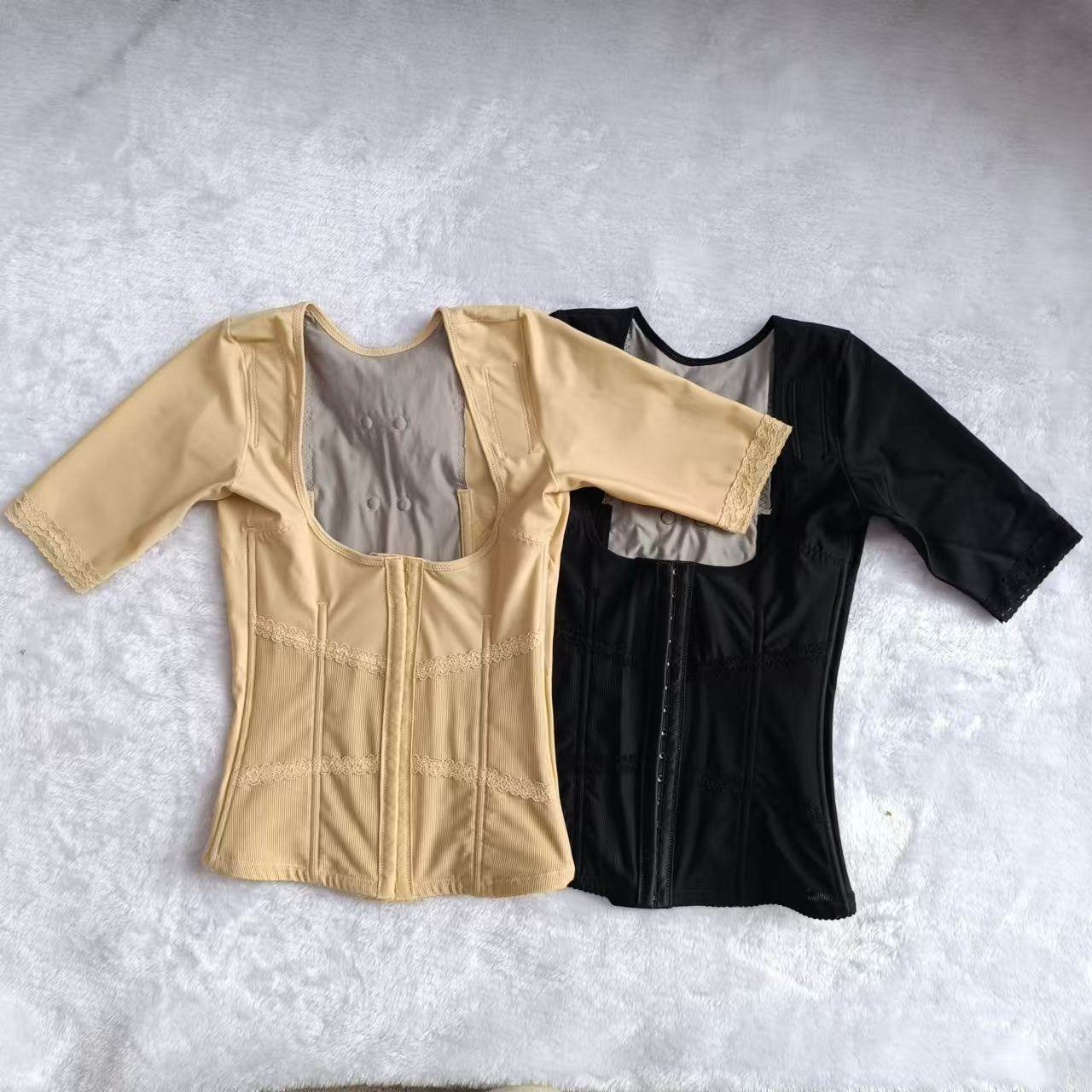 腰背夹腰夹中袖塑身衣驼背矫正器美容专供身材管理束身衣美背上衣