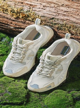 探路者徒步鞋男女24春夏户外防滑网面登山鞋TFAABM81718/82718