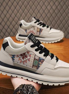 夏季Trbottomy阿甘鞋为男子2025新的软皮革透气运动鞋为男子，时