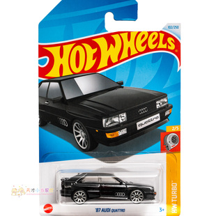 102号 '87 AUDI QUATTRO 奥迪 黑色 风火轮 HW TURBO系列24N