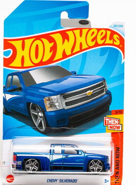 207号 CHEVY SILVERADO 雪佛兰 蓝色 风火轮 THEN AND NOW系列24L
