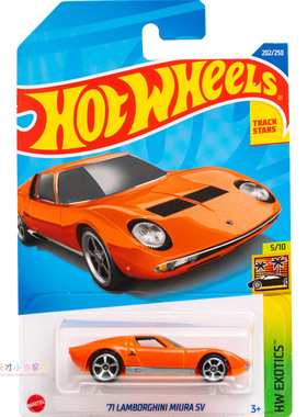 202号 '71 LAMBORGHINI MIURA SV  橙色 美泰风火轮 HW E