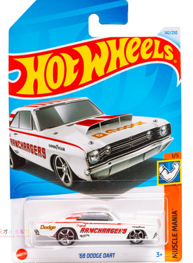 142号 '68 DODGE DART 道奇 白色 美泰风火轮 MUSCLE MANIA系列24