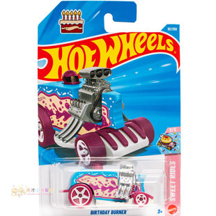 82号 BIRTHDAY BURNER 生日蛋糕车 紫蓝色 风火轮 SWEET RIDES系