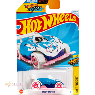 甜甜圈车 粉红配蓝色 风火轮 40号 WHEELS DRIFTER HOT LET DONUT