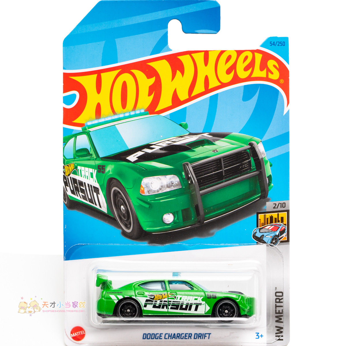 54号 dodge charger drift 道奇战马警车 绿色 美泰风火轮 hw met