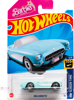 183号 1956 CORVETTE 克尔维特 粉蓝色 美泰风火轮 HW SCREEN TIM