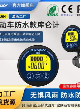 TR16防水库仑计电瓶电动车电摩三轮车电量显示器表电池容量检测仪