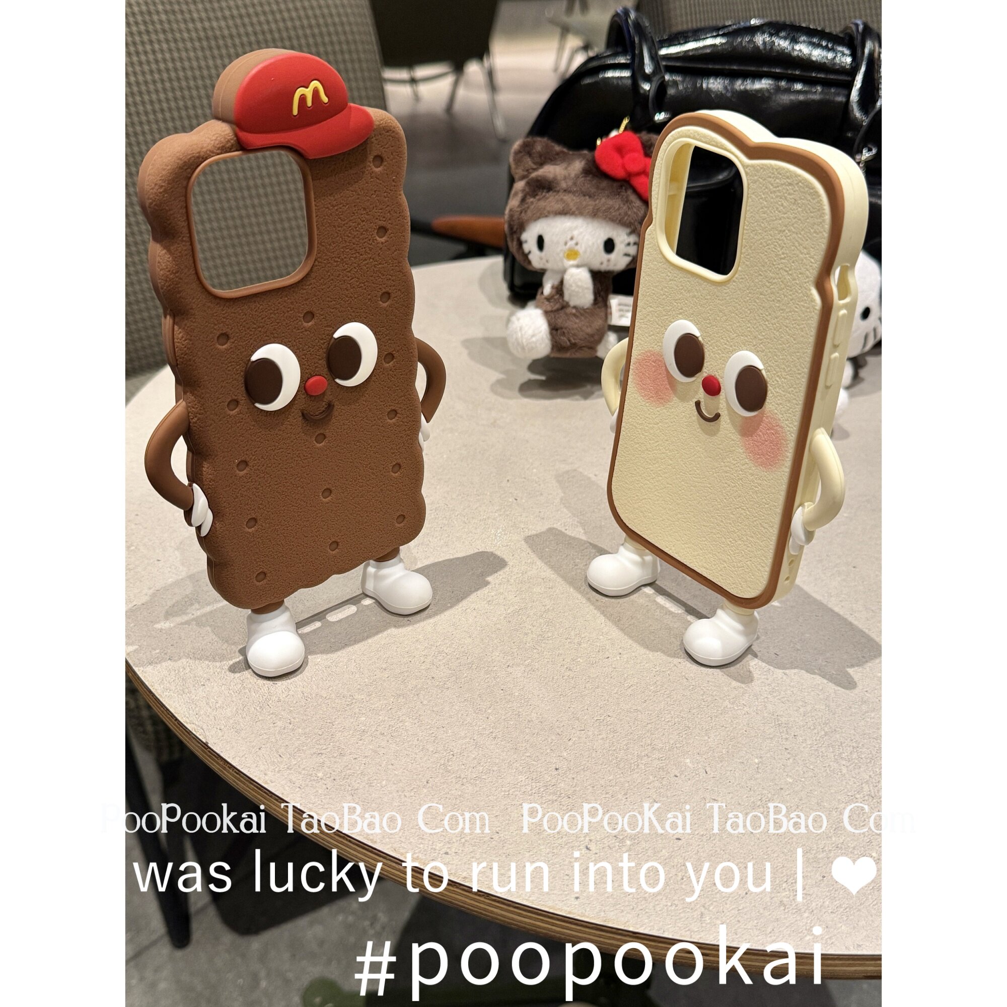 PooPookai韩系ins硅胶吐司面包叉腰适用于苹果16/15promax/iPhone14pro手机壳13搞怪趣味可