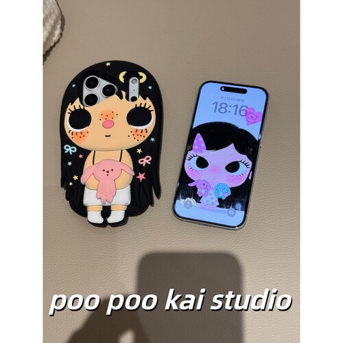 PooPookai可爱立体粉兔小玉硅胶适用于华为mate7opro小米17pro手机壳防摔iPhone16/17promax苹果15女款