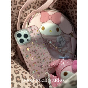 PooPookai ins可爱鎏金兔子适用于苹果16/17promax/iPhone15pro手机壳女款14全包防摔13保护套