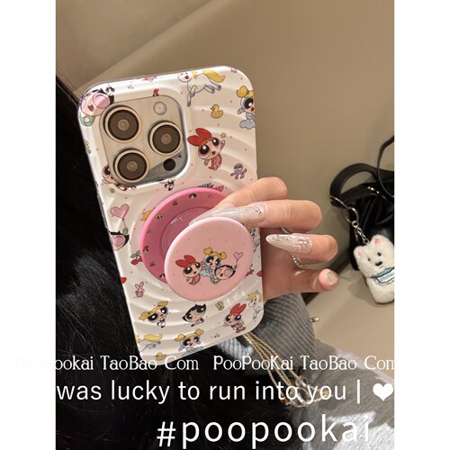 PooPookai趣味卡通小女警磁吸适用于苹果16/15promax/iPhone14pro手机壳13个性小众甜美可爱保护套