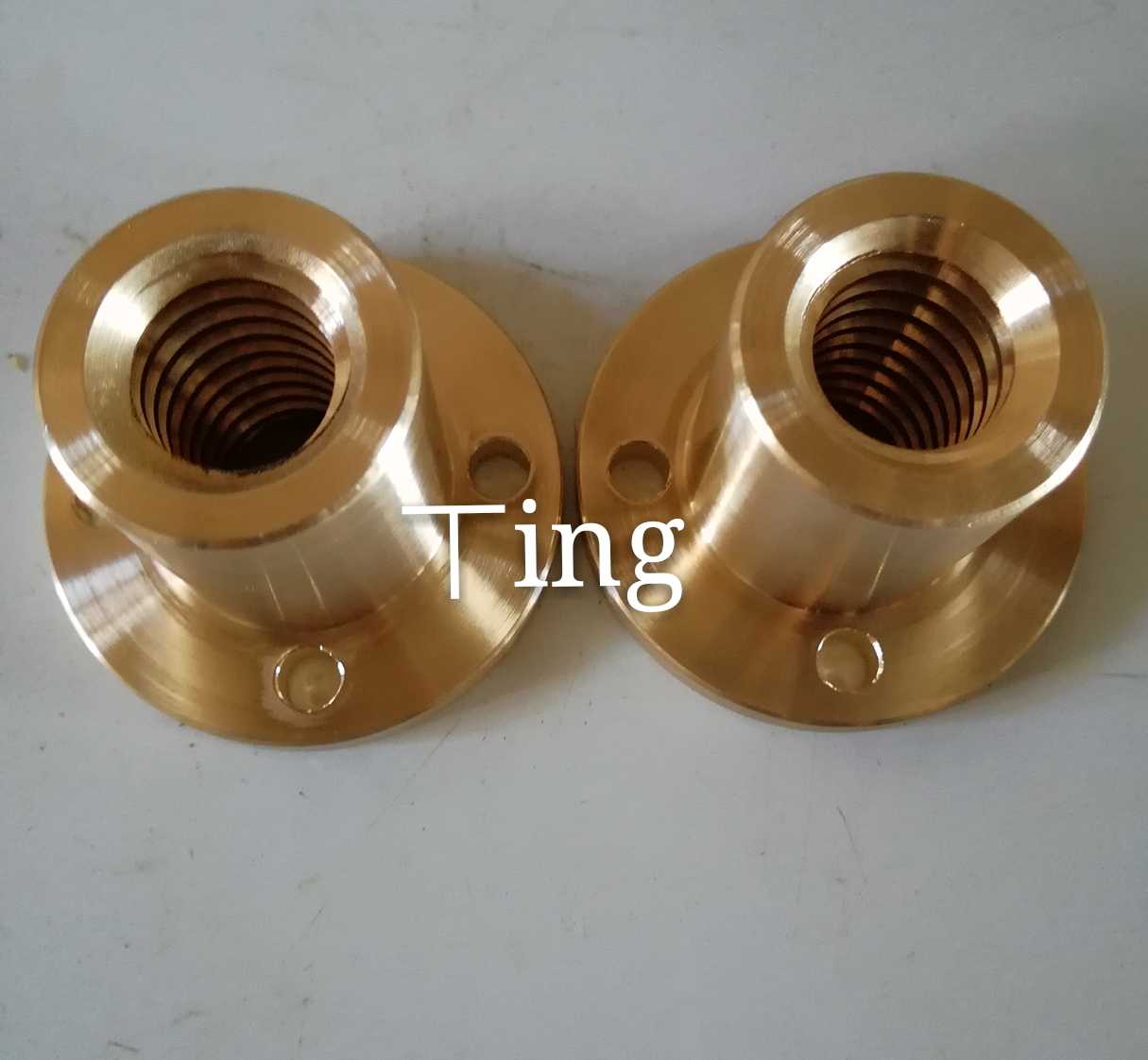 T型法兰铜螺母，可来图定做加工
