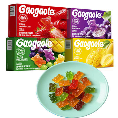 60gGaogaole趣味熊型果汁软糖