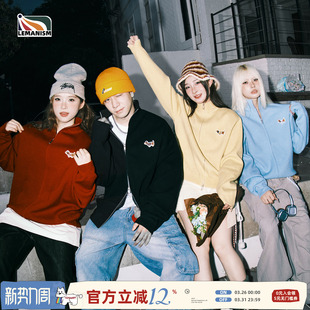 情侣款 lemanism美式 新款 毛衣男2025秋冬季 外套 潮牌腊肠狗立领开衫