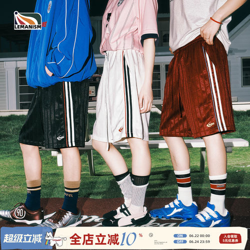 两条杠休闲短裤男情侣款女新款