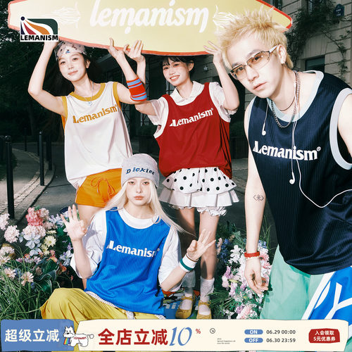 字母背心T恤男情侣款女夏季新款